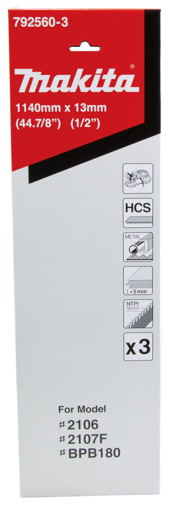 Bandsägeblatt HCS 1140x13mm 14Z 3Stk.
