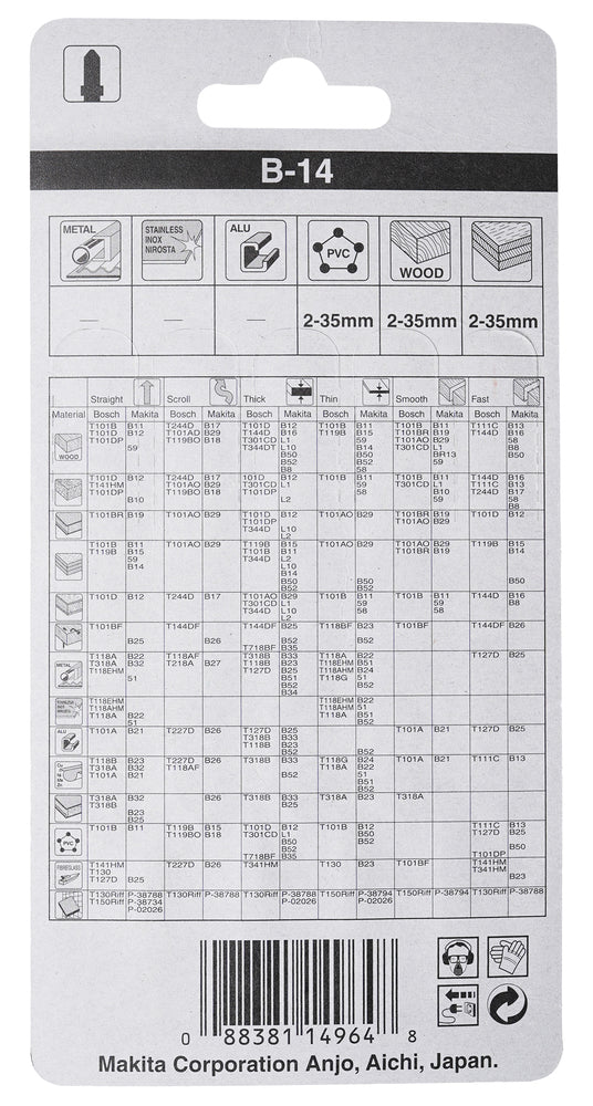 Stichsägeblatt B-14 Weichholz/Kunststoff A-85662