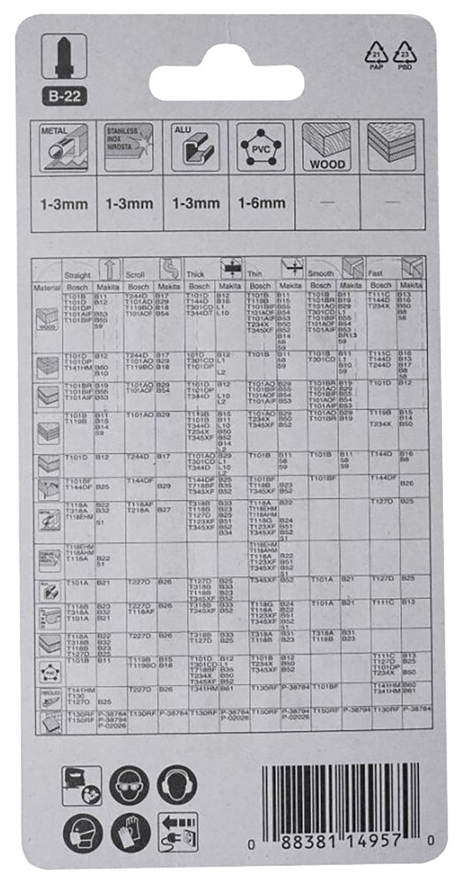 A-85737 Stichsägeblatt B-22 Metall/Kunststoff