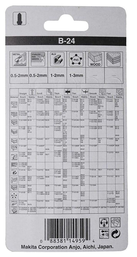 Stichsägeblatt B-24 Metall/Kunststoff A-85759