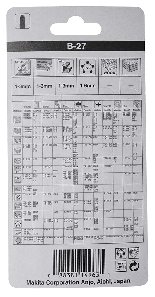 A-85787 Stichsägeblatt B-27 Metall/Kunststoff