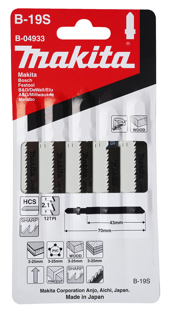 Stichsägeblatt B-19S Holz/Kunststoff B-04933
