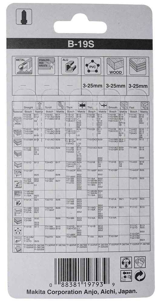 Stichsägeblatt B-19S Holz/Kunststoff B-04933