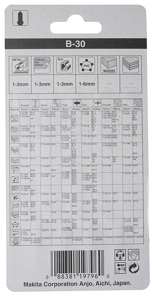 Stichsägeblatt B-30 Metall/Kunststoff