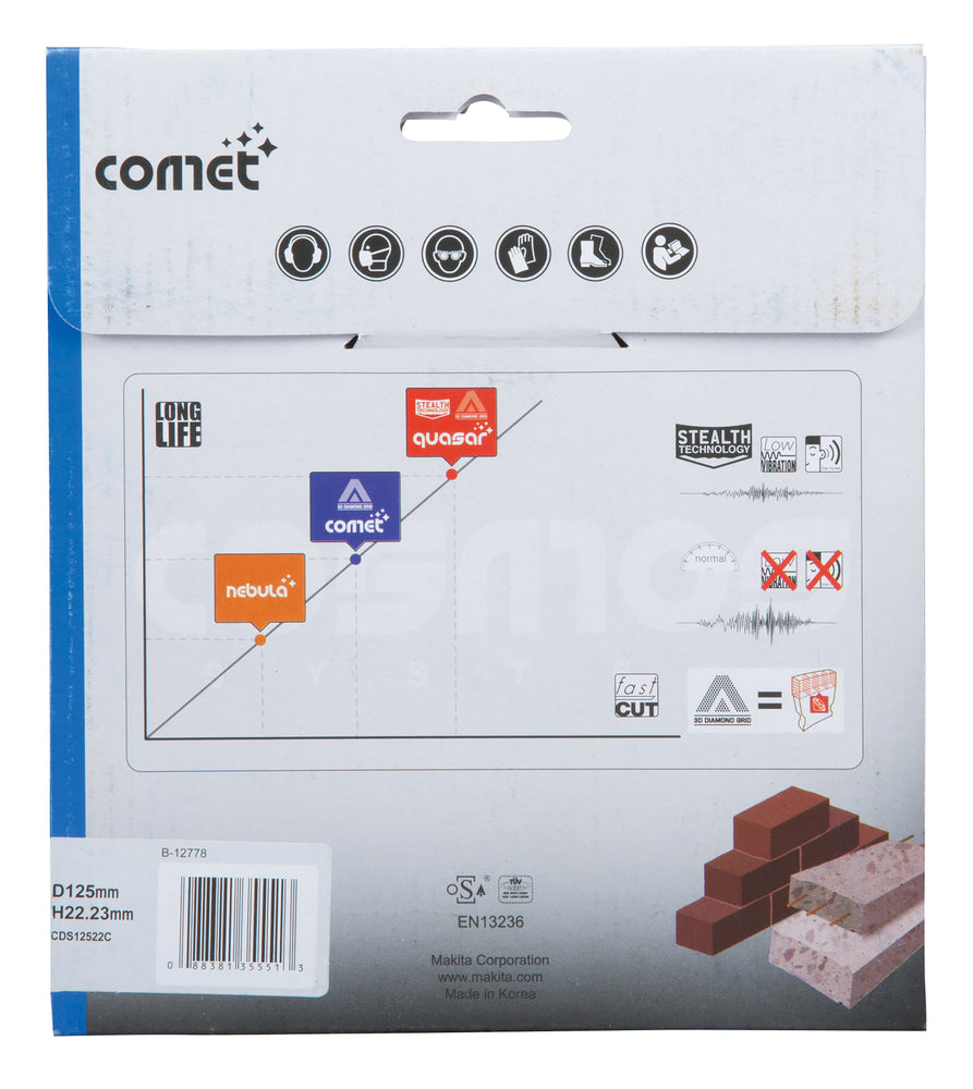 B-12778 Diamanttrennscheibe Comet 125mm