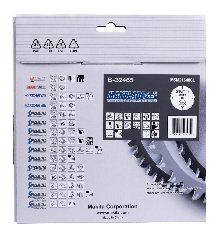 B-32465 MAKBLADE+ Sägeb. 216x30x48Z