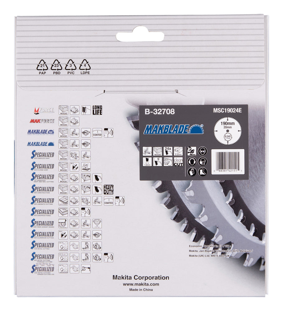 MAKBLADE Sägeb. 190x20x24Z B-32708