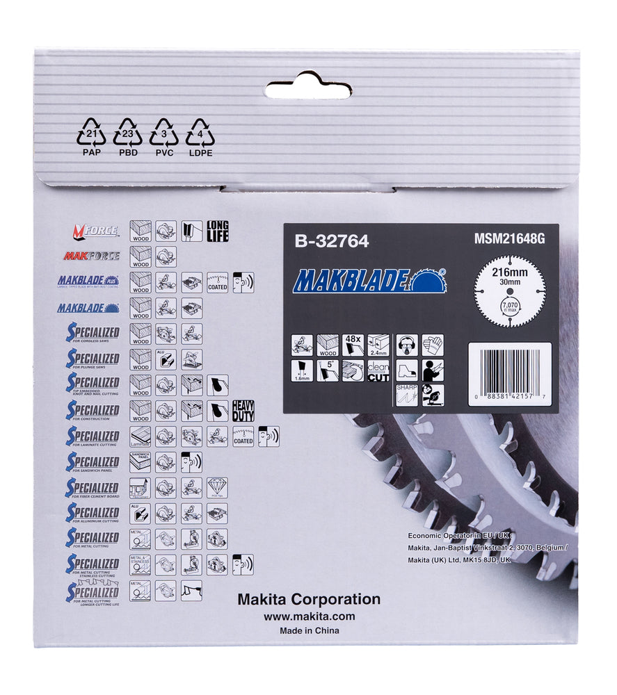 B-32764 MAKBLADE Sägeb. 216x30x48Z