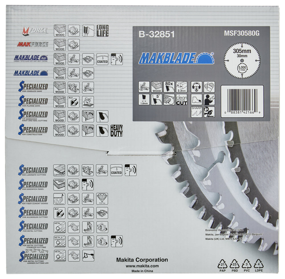 MAKBLADE Sägeb. 305x30x80Z B-32851