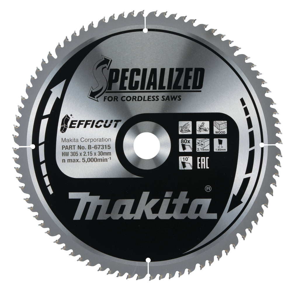 Sägeblatt 305x2,15x30, 80Z EFFICUT B-67315