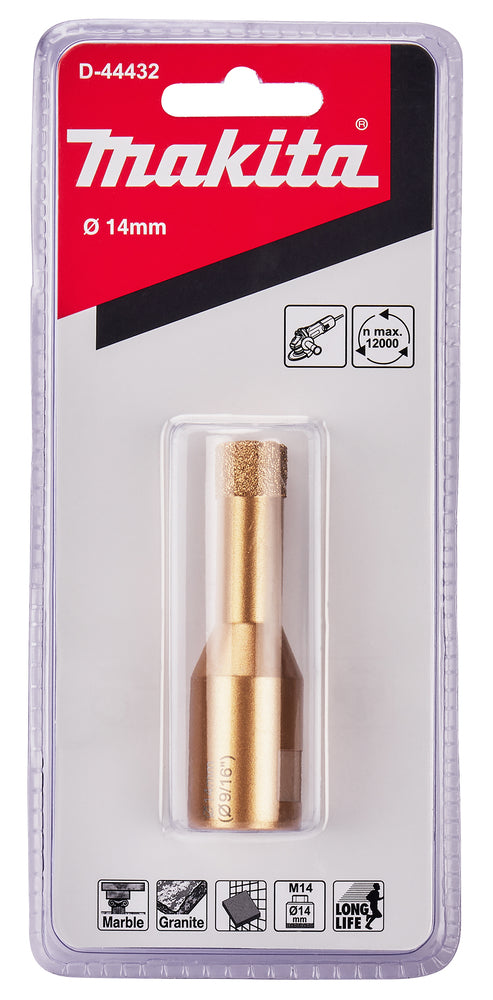 Diamant-Hohlbohrkrone 14 mm D-44432