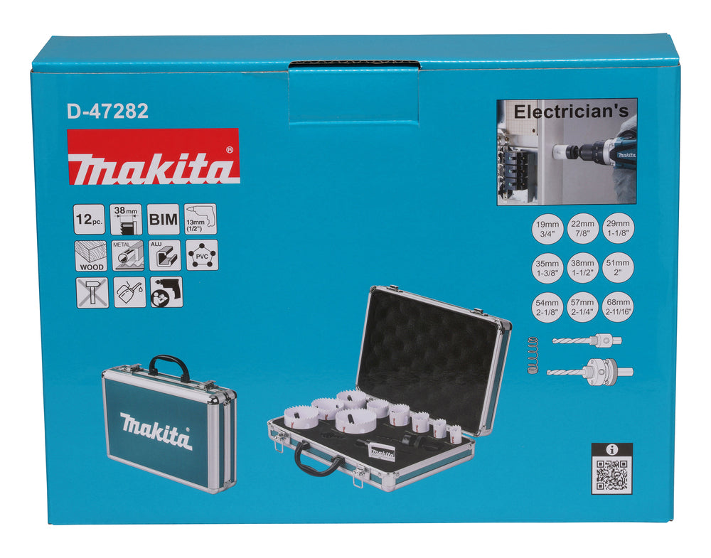 D-47282 Lochsägen-Set Elektriker 12-teilig HSS-BiM