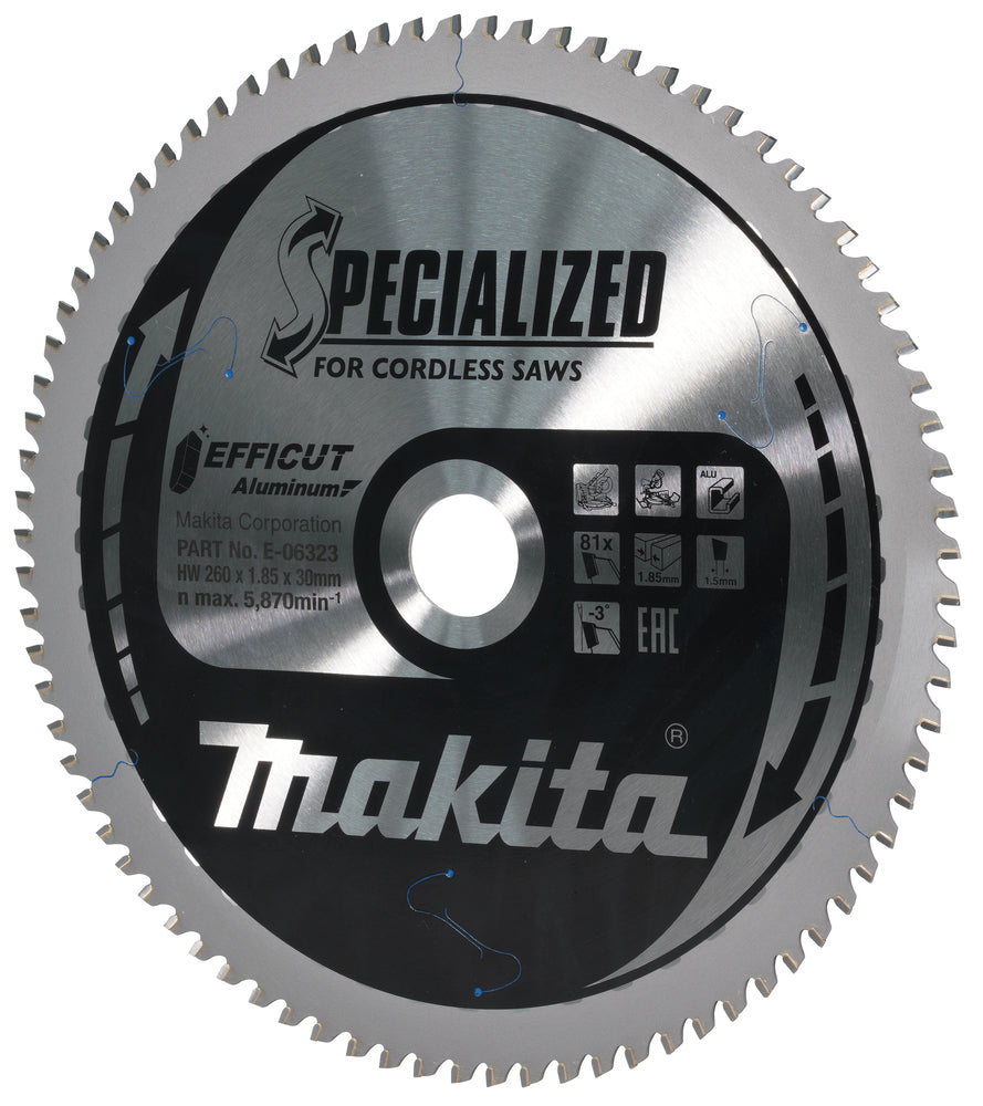 Sägeblatt 260x1,5x30, 81Z EFFICUT E-06323