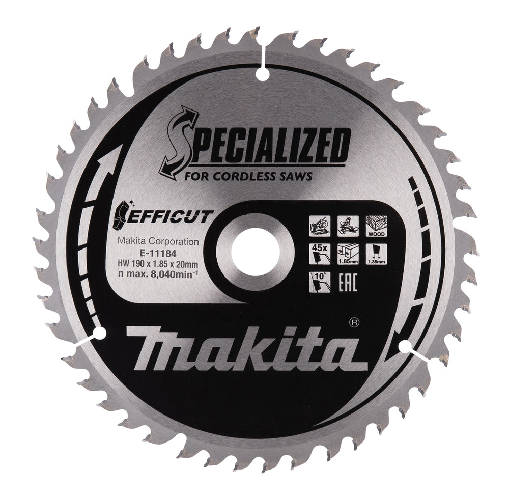 Sägeblatt 190x1,85x20, 45Z EFFICUT E-11184