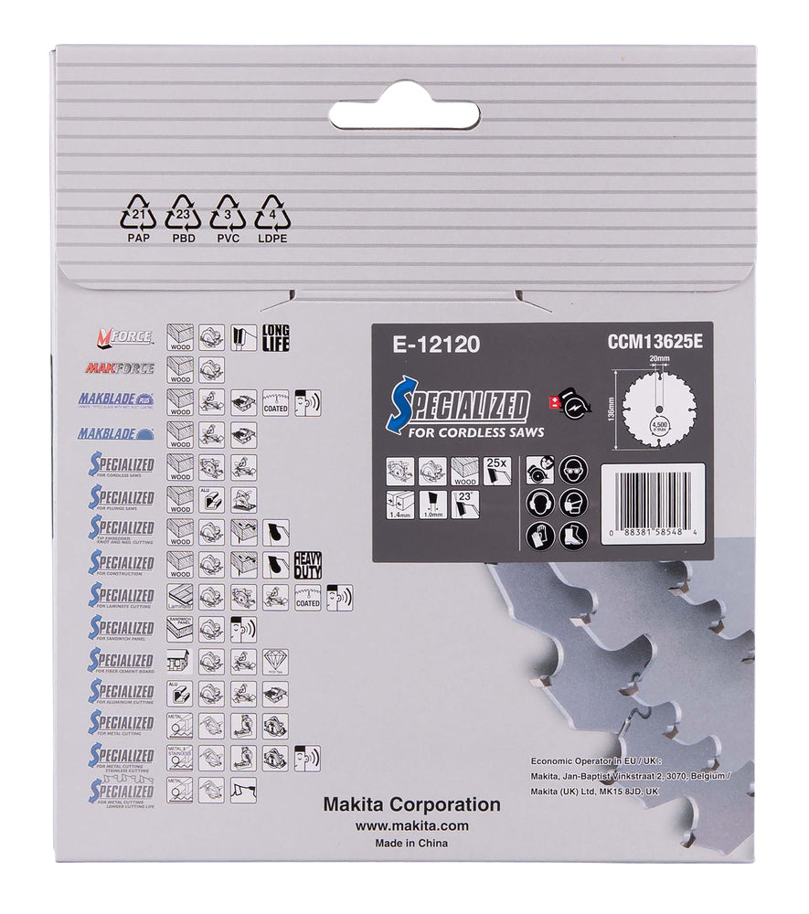 E-12120 Sägeblatt 136x1,4x20, 25Z EFFICUT