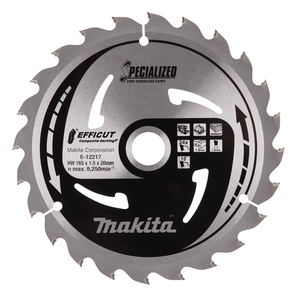 Sägeblatt 165x1,5x20, 24Z EFFICUT E-12217
