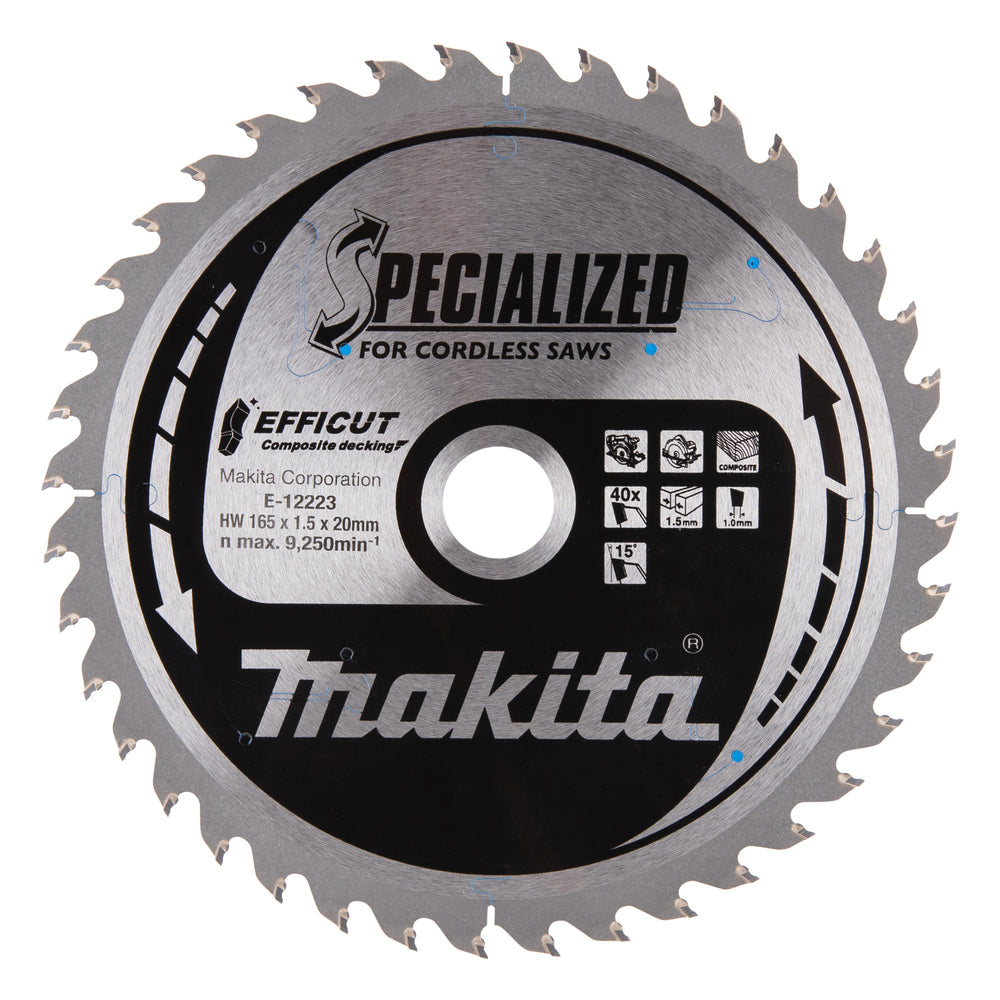 Sägeblatt 165x1,5x20, 40Z EFFICUT E-12223