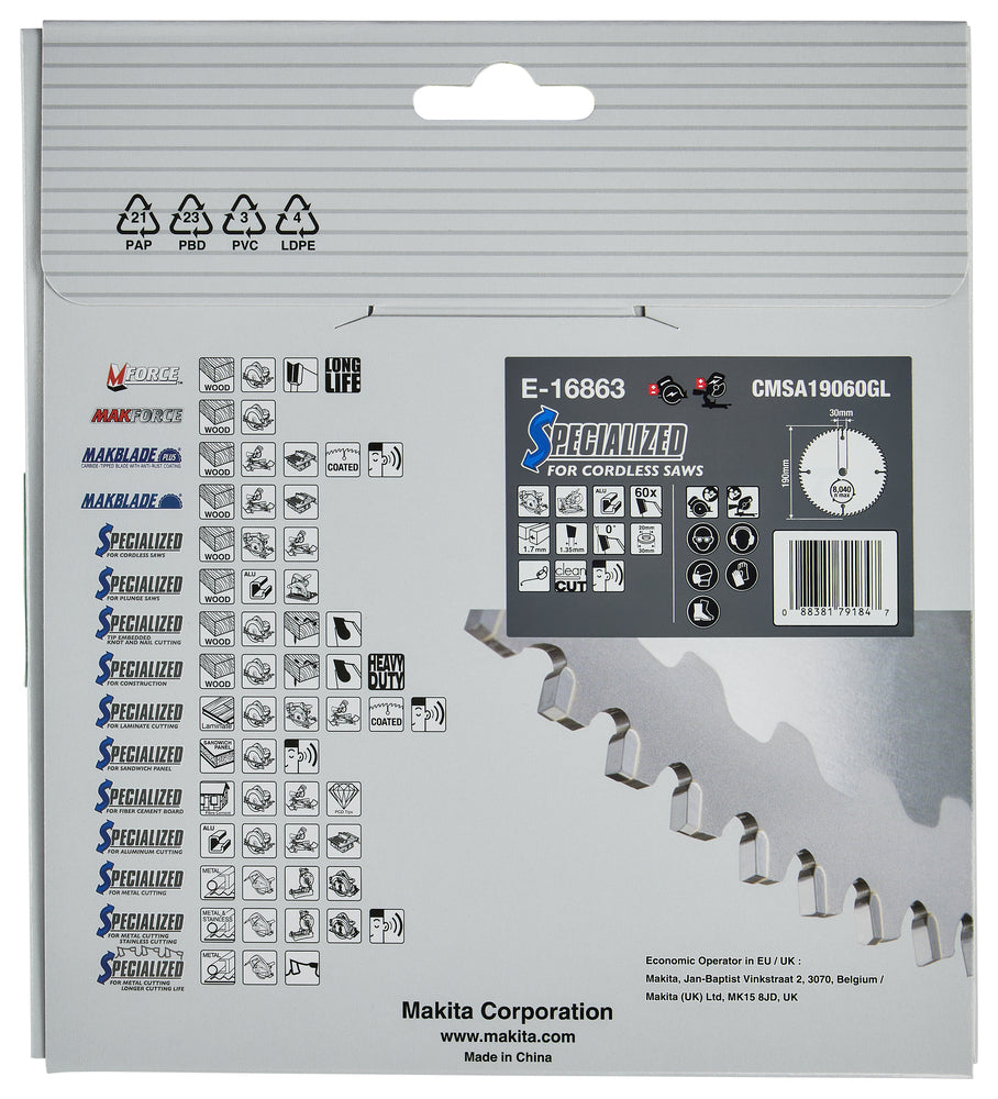 E-16863 EFFICUT Sägeb. 190x30x60
