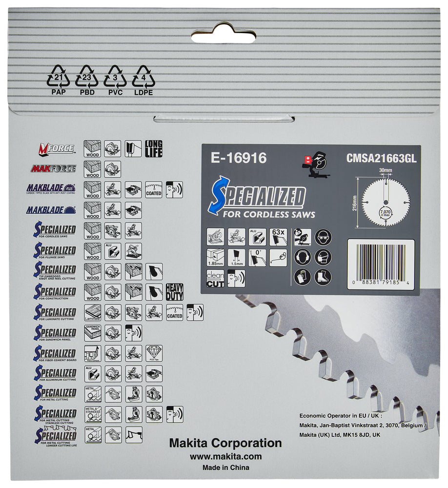 EFFICUT Sägeb. 216x30x63 E-16916