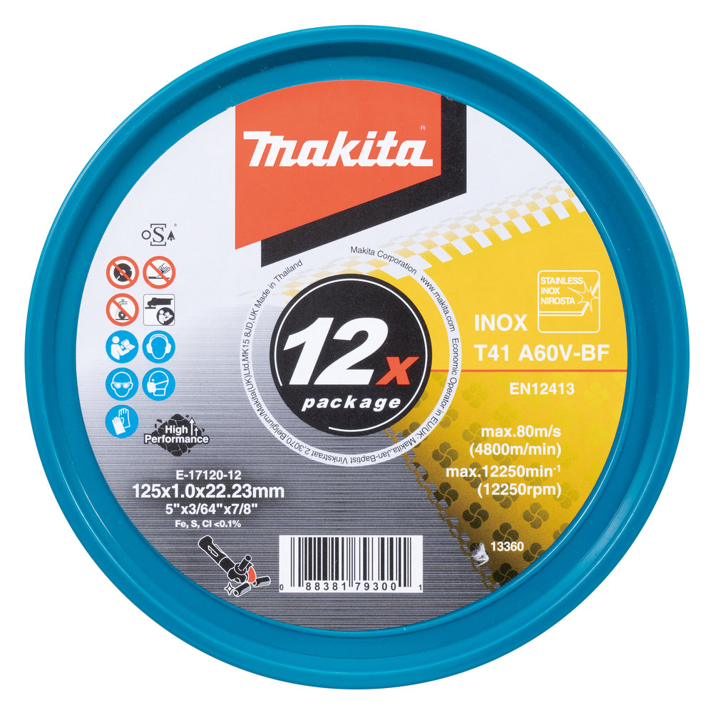 E-17120-12 Trennscheibe 125x1,0mm High Performance 12Stk.