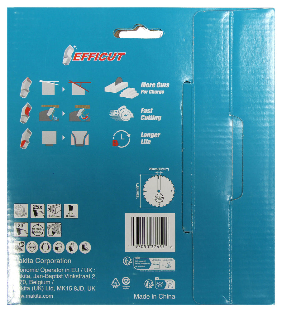 Kreissägeblatt 125x20x25Z EFFICUT