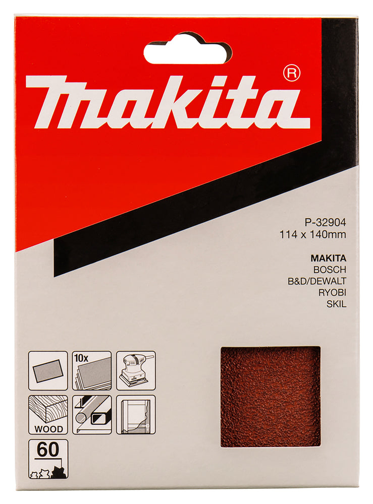 Schleifpapier P60 114x140mm ungelocht P-32904