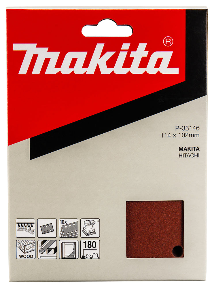 P-33146 Schleifpapier P180 102x114mm Klett
