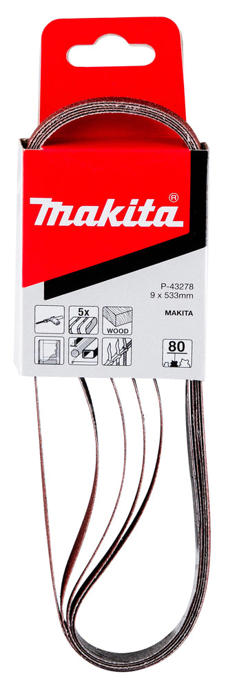 Schleifband 9x533 mm K80