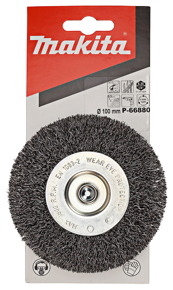 P-66880 Rundbürste 100mm 1/4" verzinkt