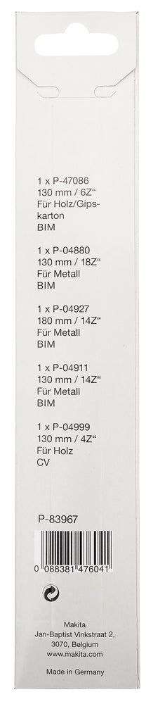 P-83967 Reciprosägeblatt-Set