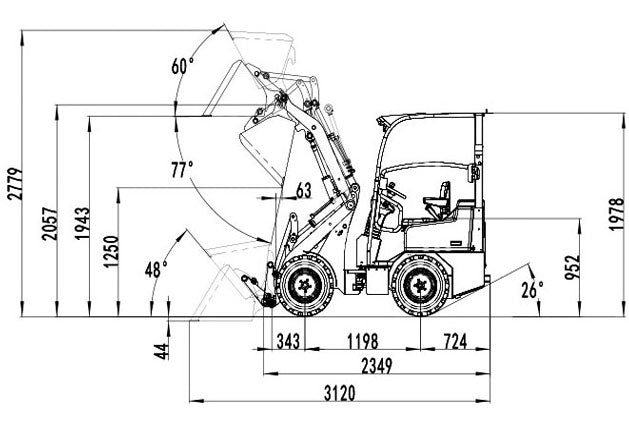 Toyo Hoflader Mini 522 Bügel