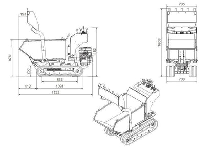 Raupentransporter 6.5.1 H Hydr GX270