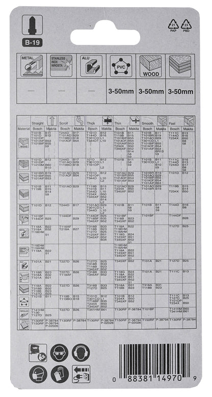 Stichsägeblatt B-19 Arbeitsplatten/Kunststoff