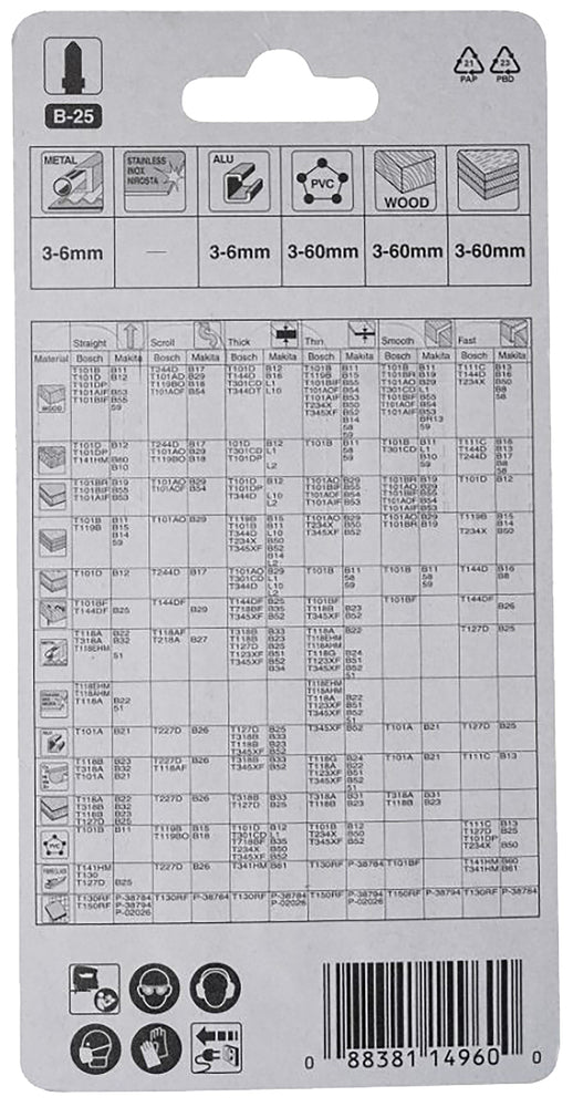 Stichsägeblatt B-25 Holz/Metall/Kunststoff   A-85765