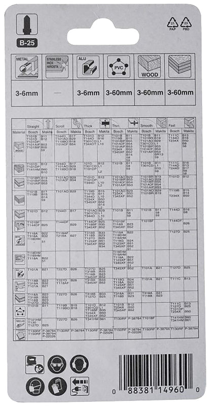 Stichsägeblatt B-25 Holz/Metall/Kunststoff   A-85765