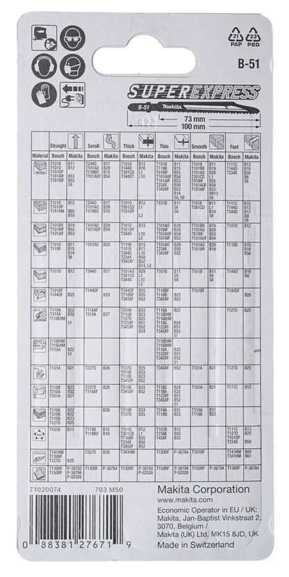 B-06476 Stichsägeblatt B-51 Metall/Edelstahl