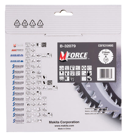 Kreissägeblatt 210x30x40Z M-FORCE