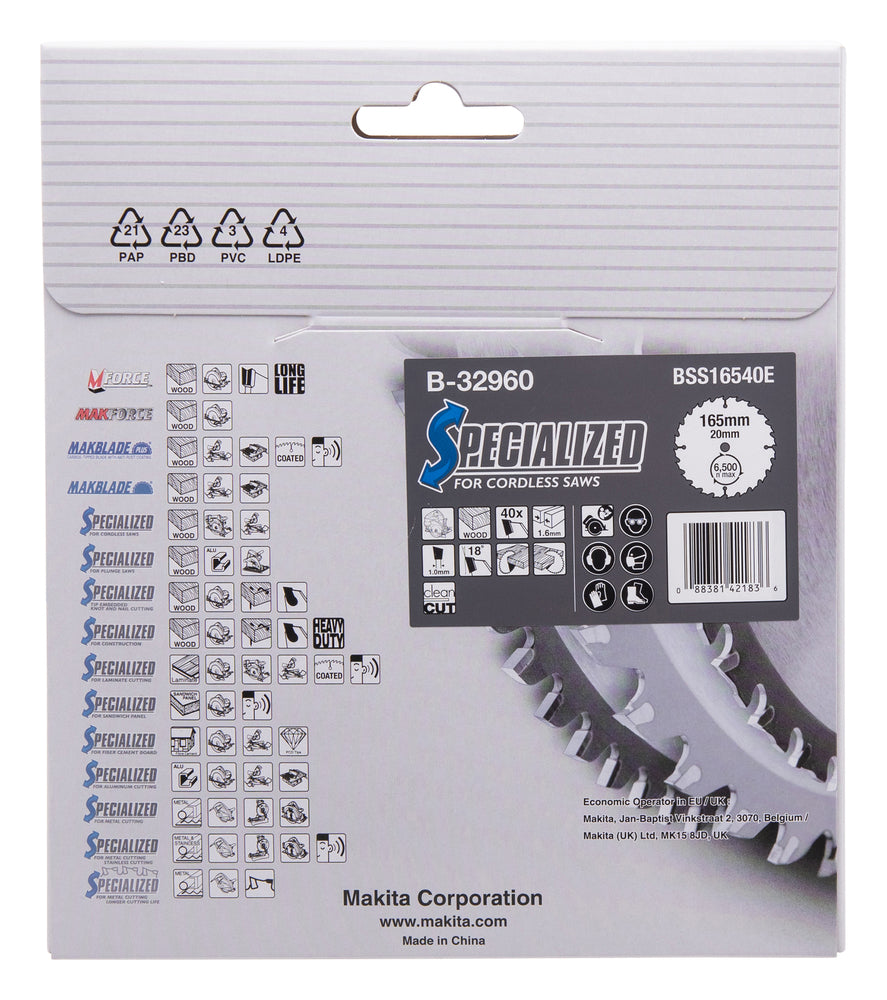 B-32960 SPECIALIZED Sägeb.165x20x40Z