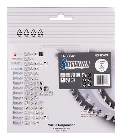 Kreissägeblatt 136x20x50Z Specialized Metal