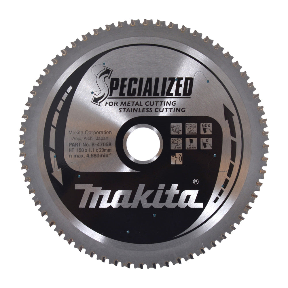 Kreissägeblatt 150x20x60Z Specialized Metal