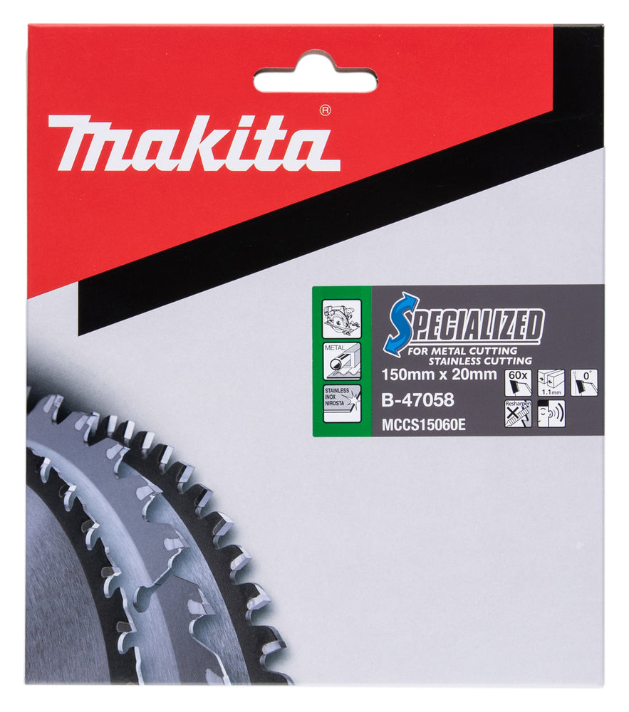 Kreissägeblatt 150x20x60Z Specialized Metal