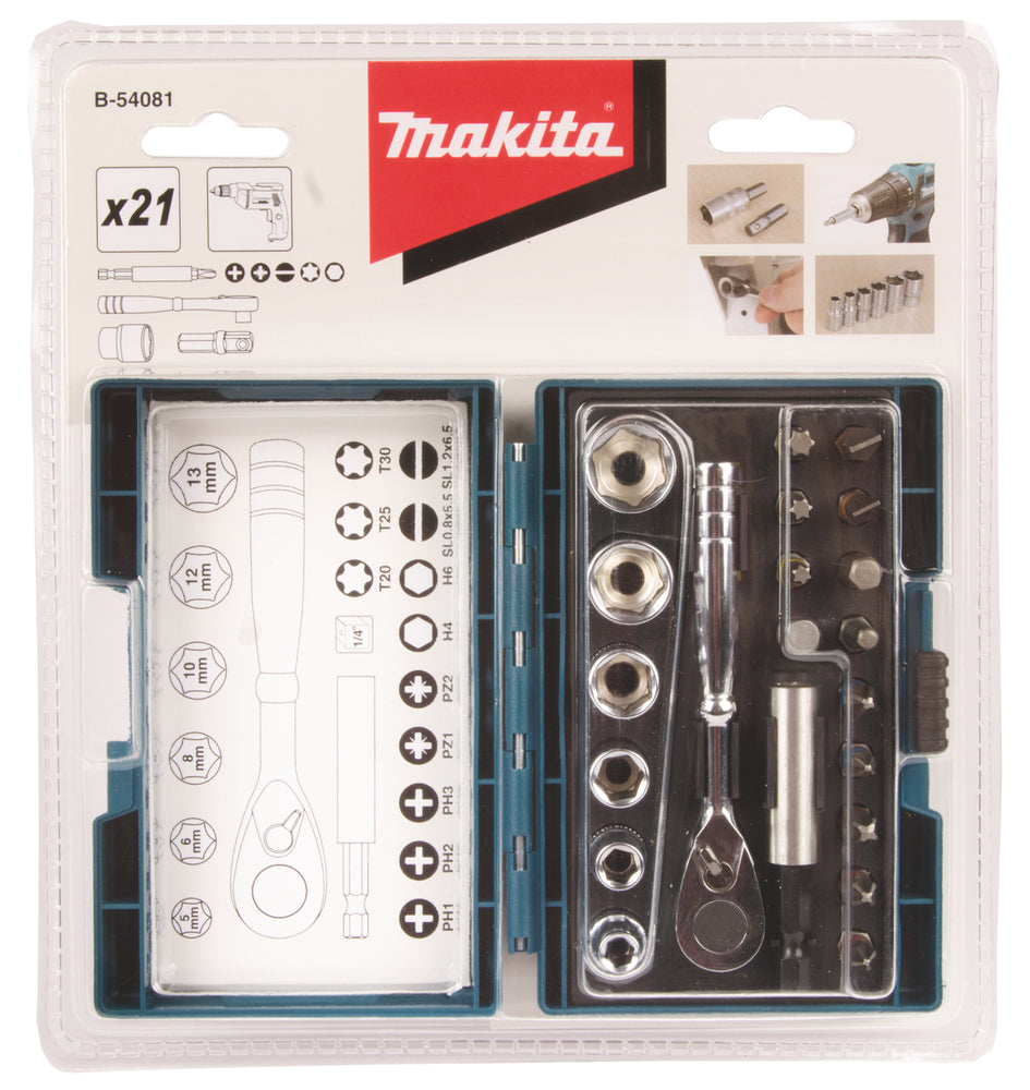B-54081 Ratschen-Bit-Set 21-tlg.