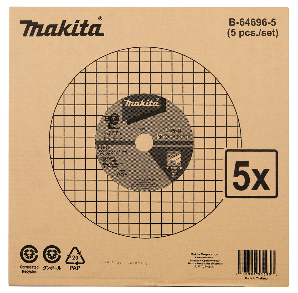 B-64696-5 Trennscheibe Stahl 355x2,5mm 5Stk.