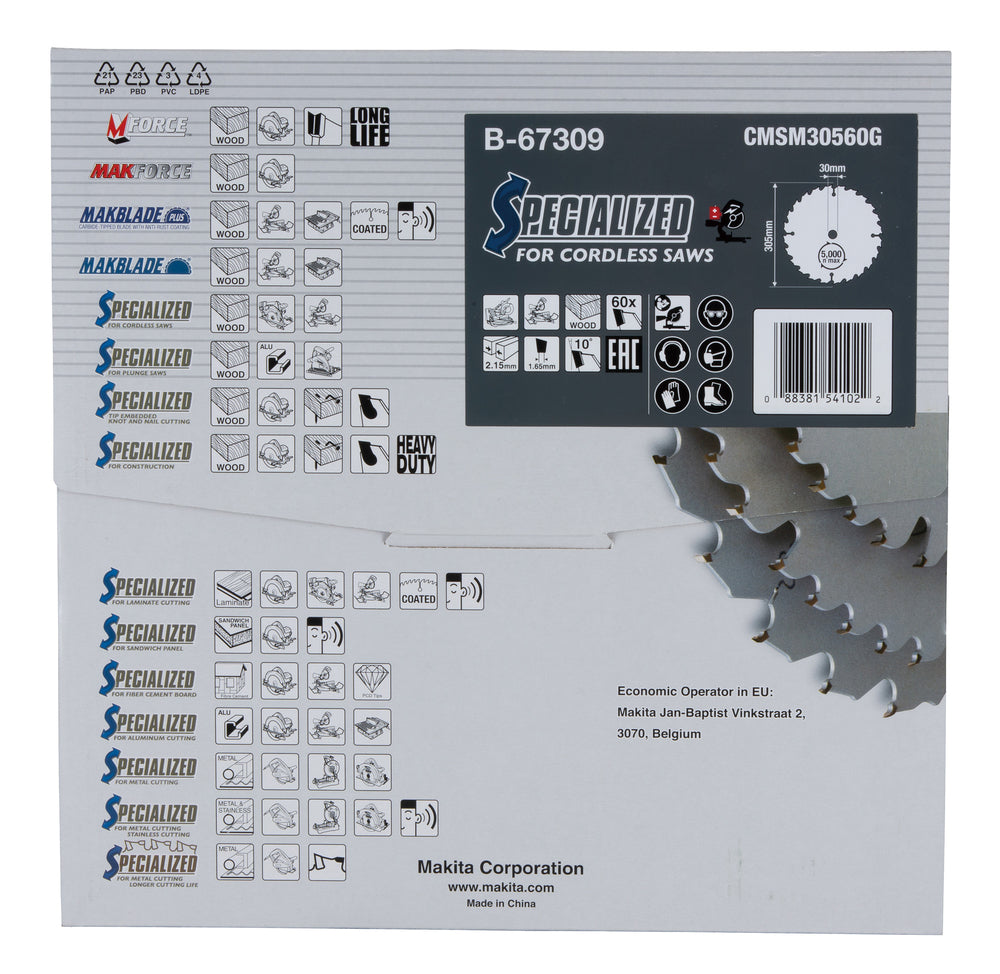 B-67309 Kreissägeblatt 305x30x60Z Efficut