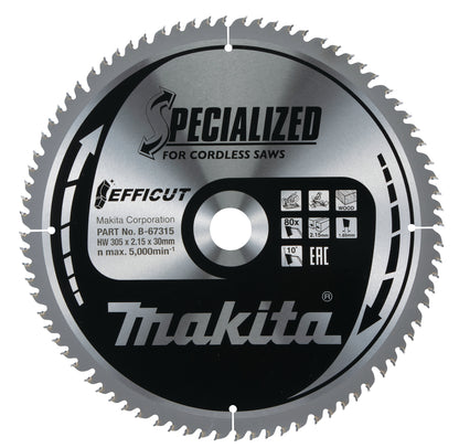 B-67315 Kreissägeblatt 305x30x80Z Efficut