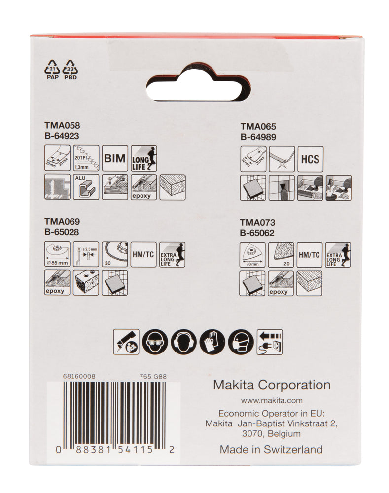 B-67496 Multifunktionswerkzeug-Set 4-tlg. Fliesen Starlock