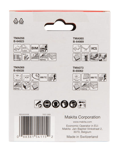 B-67496 Multifunktionswerkzeug-Set 4-tlg. Fliesen Starlock