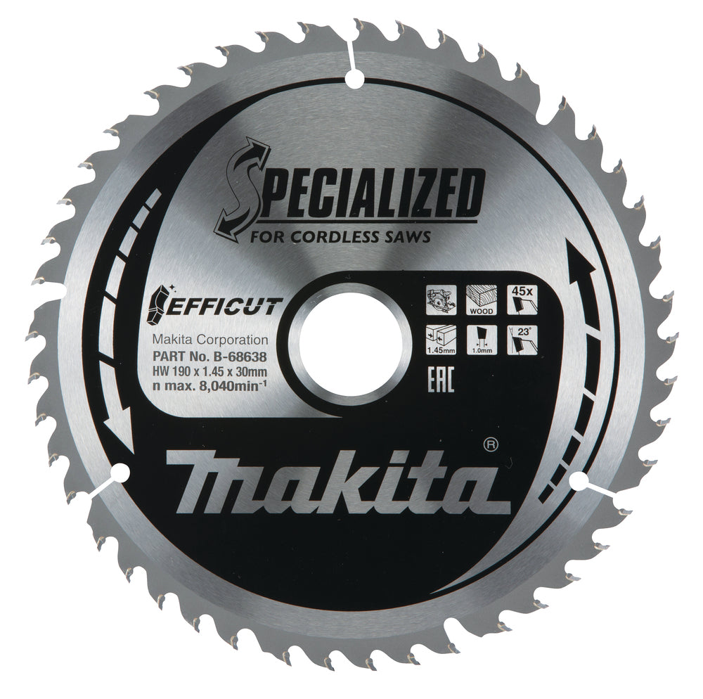 B-68638 Kreissägeblatt 190x30x45Z EFFICUT