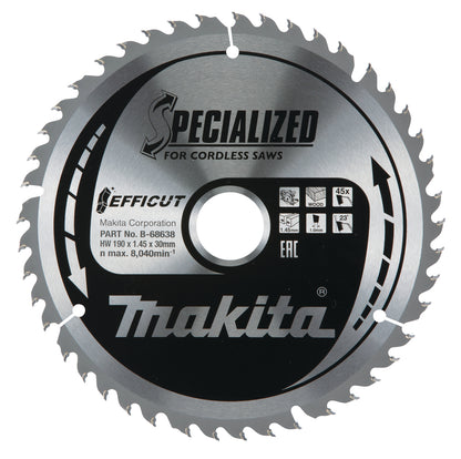 B-68638 Kreissägeblatt 190x30x45Z EFFICUT