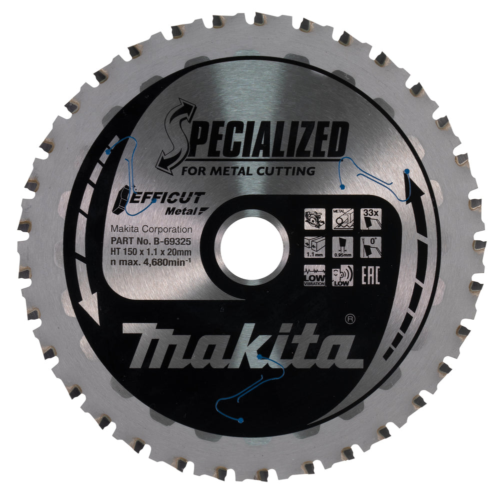 B-69325 Kreissägeblatt 150x20x33Z EFFICUT Metal